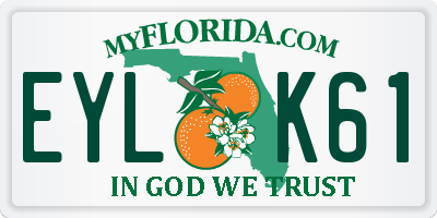 FL license plate EYLK61