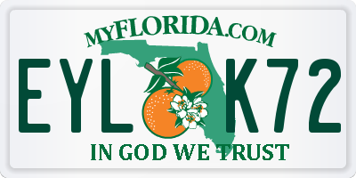FL license plate EYLK72