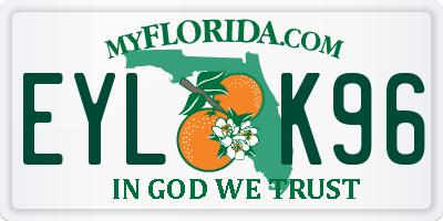 FL license plate EYLK96