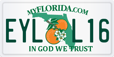 FL license plate EYLL16