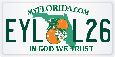 FL license plate EYLL26