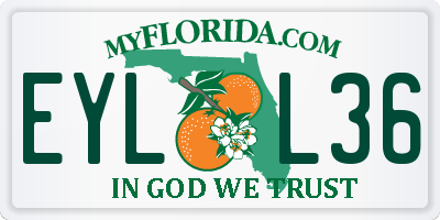 FL license plate EYLL36