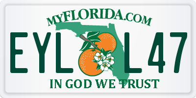 FL license plate EYLL47