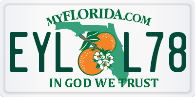 FL license plate EYLL78