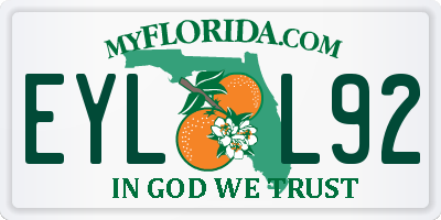 FL license plate EYLL92