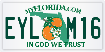 FL license plate EYLM16