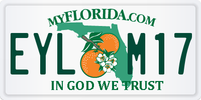 FL license plate EYLM17