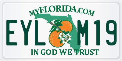 FL license plate EYLM19
