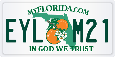FL license plate EYLM21