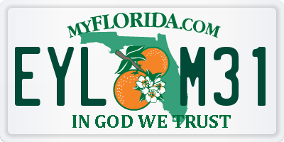 FL license plate EYLM31