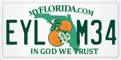 FL license plate EYLM34