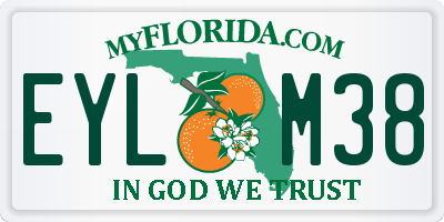 FL license plate EYLM38