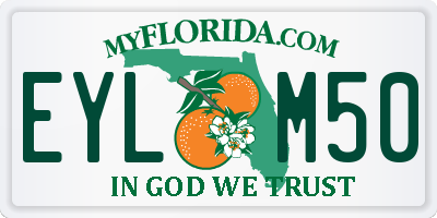FL license plate EYLM50