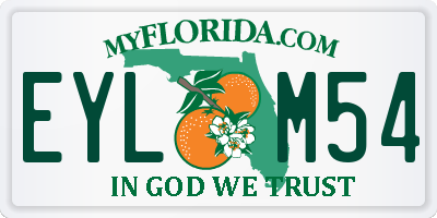 FL license plate EYLM54