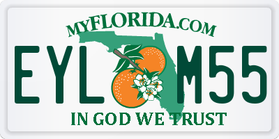 FL license plate EYLM55