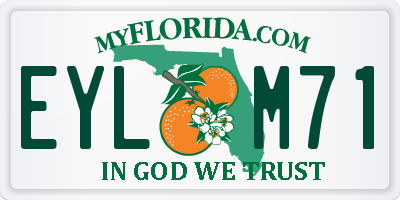 FL license plate EYLM71