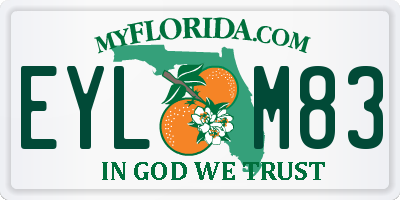 FL license plate EYLM83