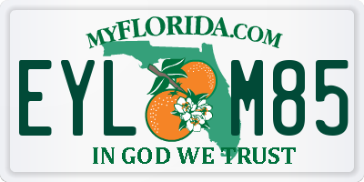 FL license plate EYLM85