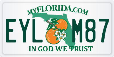 FL license plate EYLM87