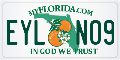 FL license plate EYLN09