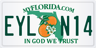 FL license plate EYLN14