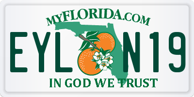 FL license plate EYLN19