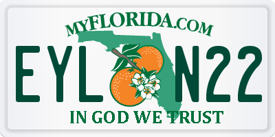 FL license plate EYLN22
