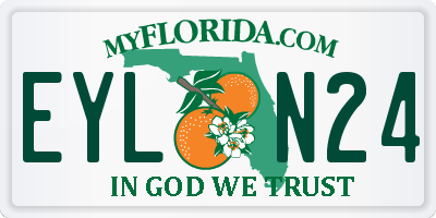 FL license plate EYLN24