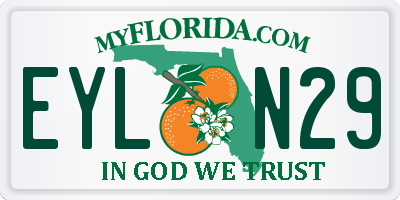 FL license plate EYLN29