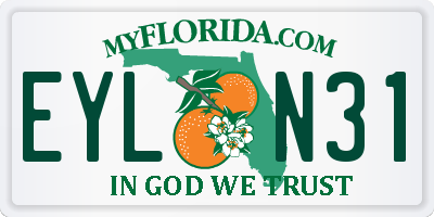 FL license plate EYLN31