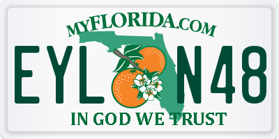 FL license plate EYLN48