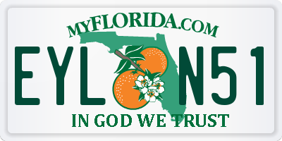 FL license plate EYLN51