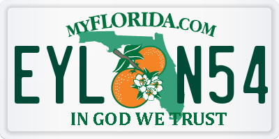 FL license plate EYLN54