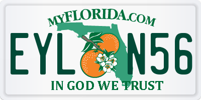 FL license plate EYLN56