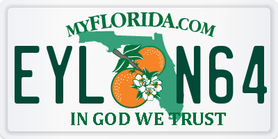 FL license plate EYLN64
