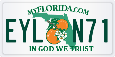 FL license plate EYLN71