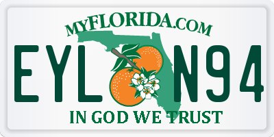 FL license plate EYLN94