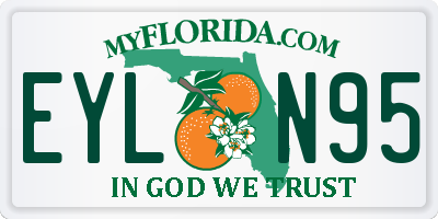 FL license plate EYLN95