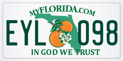 FL license plate EYLO98