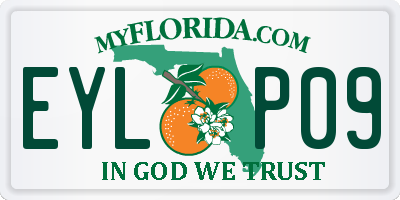 FL license plate EYLP09