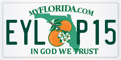 FL license plate EYLP15
