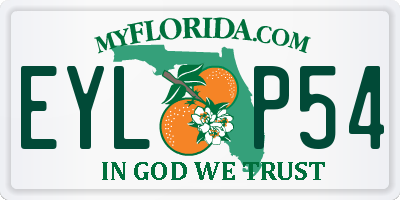 FL license plate EYLP54