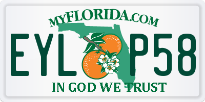 FL license plate EYLP58