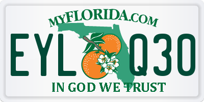 FL license plate EYLQ30