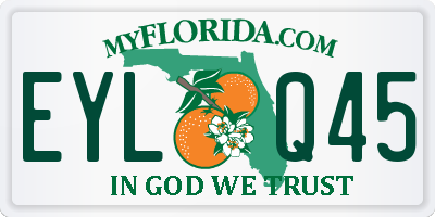 FL license plate EYLQ45