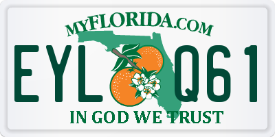 FL license plate EYLQ61