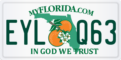FL license plate EYLQ63