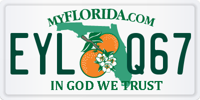 FL license plate EYLQ67