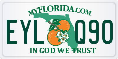 FL license plate EYLQ90