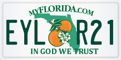 FL license plate EYLR21